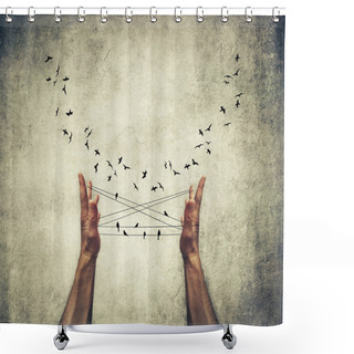 Personality  Birds Lure Danger Shower Curtains