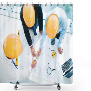 Personality  Construction Sketching Shower Curtains