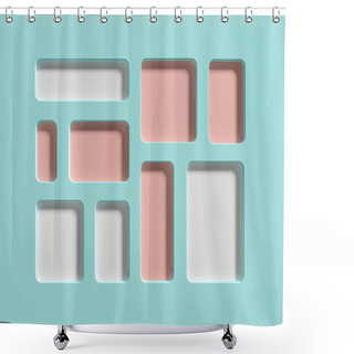 Personality  Punchy Pastels Abstract Background 3D Illustration Shower Curtains
