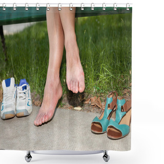 Personality  Treat Your Tired Feet Shower Curtains