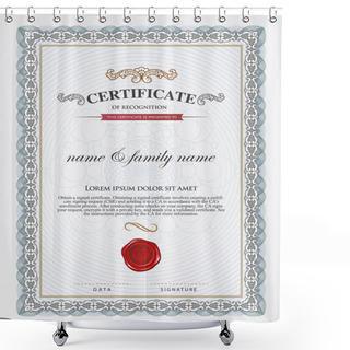 Personality  Certificate Template And Element. Shower Curtains