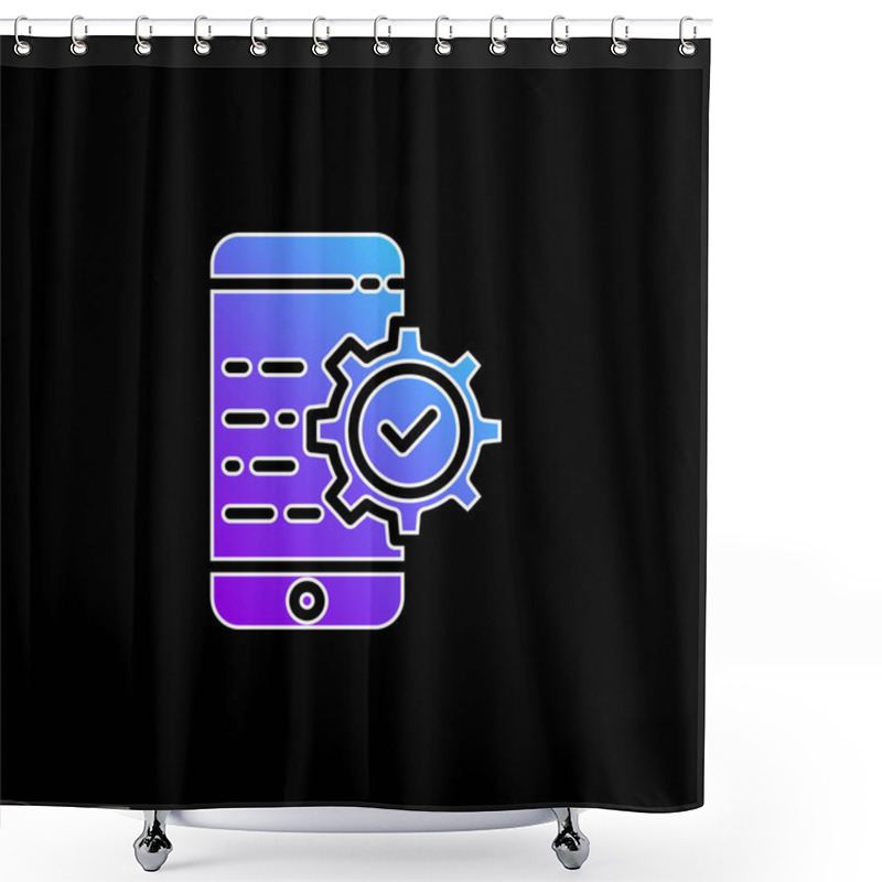 Personality  Application blue gradient vector icon shower curtains