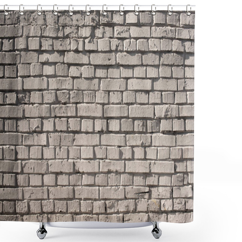Personality  white brick wall background shower curtains