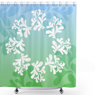 Personality  Floral Background.  Vector Illustration. Shower Curtains