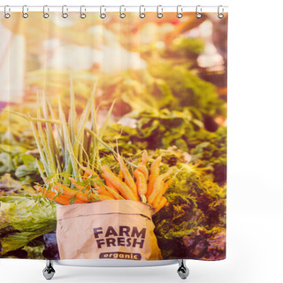 Personality  Fresh Organic Produce On Sale Shower Curtains