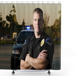 Personality  Patrol Cop Shower Curtains