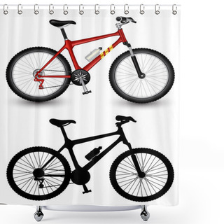 Personality  Isolated Image Of A Bike Shower Curtains