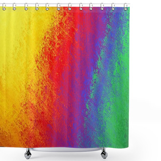 Personality  Rainbow Colored Background Shower Curtains