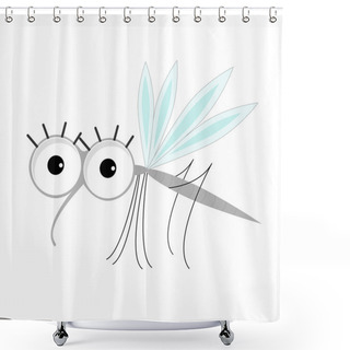 Personality  Mosquito Cartoon Character Shower Curtains