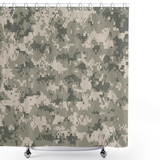 Personality  Camouflage Pixels Shower Curtains