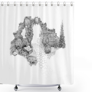 Personality  Ancient Ruins Shower Curtains