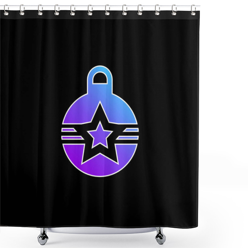 Personality  Bauble blue gradient vector icon shower curtains