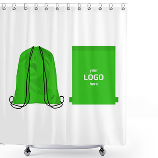 Personality  Sport Bag Light Green Color Shower Curtains