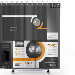 Personality  Brochure Template Design Shower Curtains