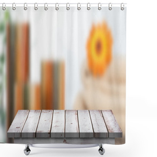 Personality  Composite Image Of Wooden Floor Shower Curtains