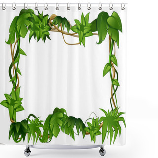 Personality  Tropical Liana Cartoon Frame  Shower Curtains