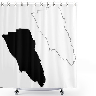 Personality  Sonoma County, California Map Vector Shower Curtains