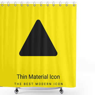 Personality  Bleach Minimal Bright Yellow Material Icon Shower Curtains