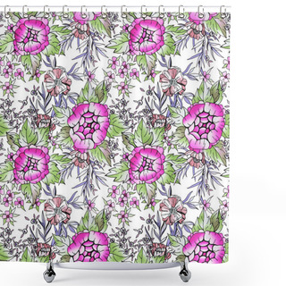 Personality  Watercolor Floral Botanical Seamless Pattern. Good For Printing  Shower Curtains