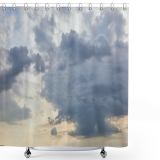 Personality  Blue Clouds On White Sunlight Sky Background  Shower Curtains
