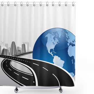 Personality  Transportation Concept Shower Curtains