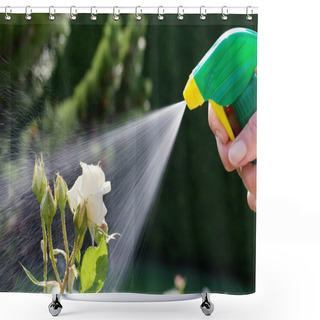 Personality  Pest Control. Roses In The Garden Shower Curtains