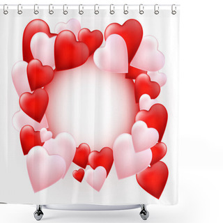 Personality  Valentines Heart Background Shower Curtains