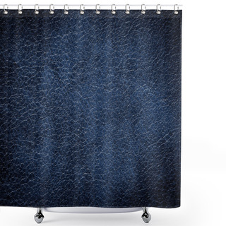 Personality  Blue Leather Texture Shower Curtains