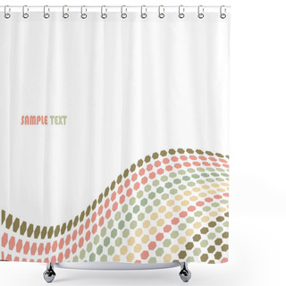 Personality  Abstract Hex Waves Vector Background Shower Curtains