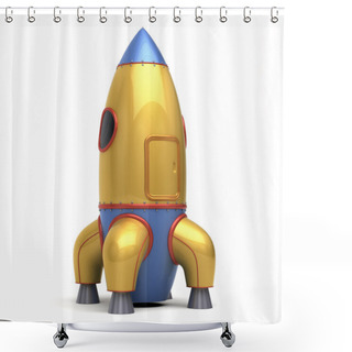 Personality  Rocket Vehicle Shower Curtains