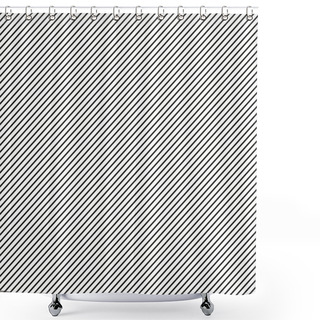 Personality  Stylish Background With Lines Of Black Flat Illustration Shower Curtains