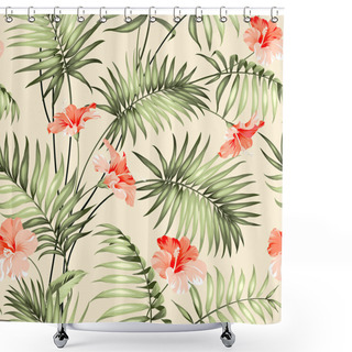 Personality  Seamless Pattern Of A Palm. Shower Curtains