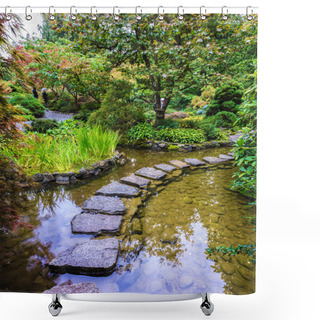 Personality  Beautiful  Japanese Garden Shower Curtains