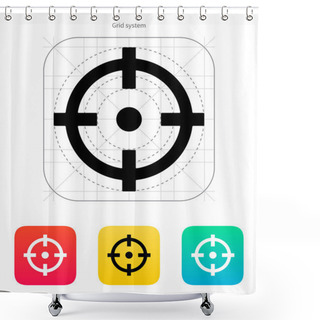 Personality  Crosshair Icon. Shower Curtains