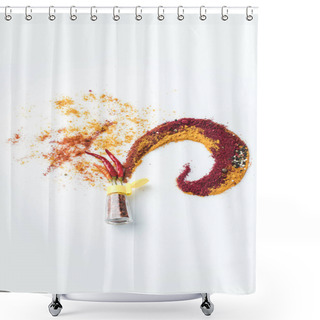 Personality  Assorted Spices Composition Shower Curtains