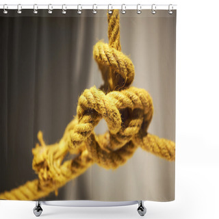 Personality  Tangled Rope Close Up Shower Curtains