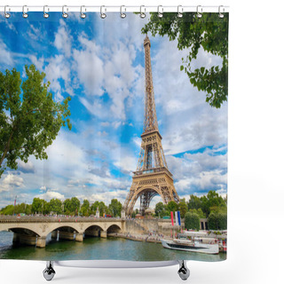 Personality  The Eiffel Tower And The River Seine On A Summer Day In Paris Shower Curtains