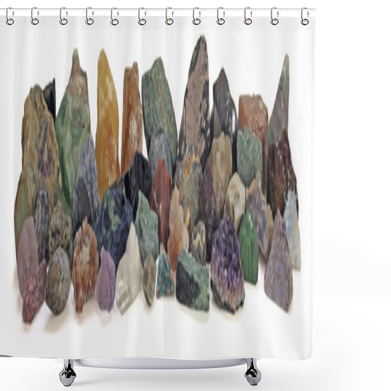 Personality  Raw Minerals Shower Curtains
