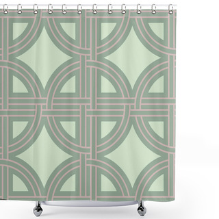 Personality  Olive Green Seamless Geometric Pattern For Wallpapers, Textile And Fabrics Shower Curtains