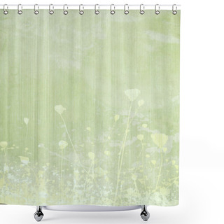 Personality  Meadow Flower Green Background Shower Curtains