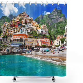 Personality  Positano. Colors Of Sunny Italy Series Shower Curtains