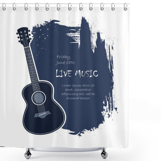 Personality  Acoustic Guitar Banner Shower Curtains