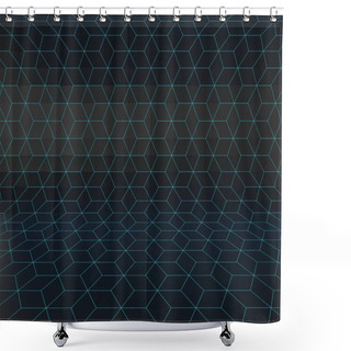 Personality  Abstract Curved Wall - Low Polygonal Background Shower Curtains