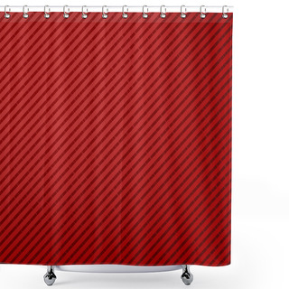 Personality  Red Lines Pattern With Scratched Stripes Shower Curtains