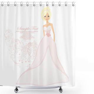Personality  Beautiful Bride Shower Curtains