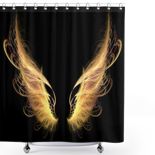 Personality  Wings (fire, Demon) Shower Curtains