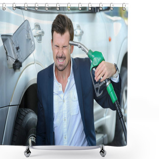 Personality  Petrol Filling Station Shower Curtains