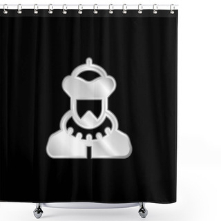 Personality  Baron Silver Plated Metallic Icon Shower Curtains