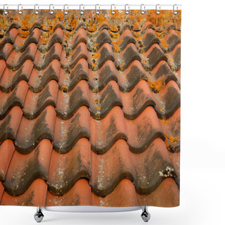 Personality  Roofing Tiles Shower Curtains