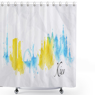 Personality  Silhouette Watercolor Kiev Shower Curtains
